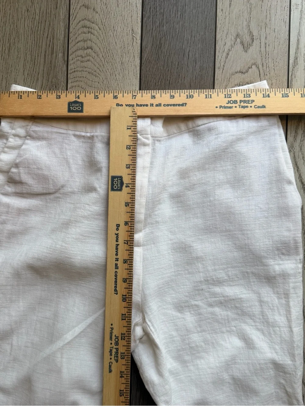 Zara Women’s White Linen-Blend Flare Pants M